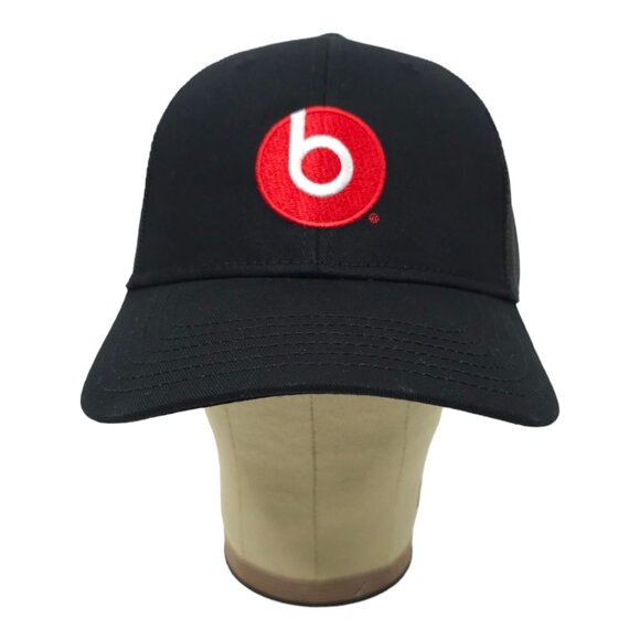 Beats Dr Dre Embroidered Logo Black Mesh Trucker Snapback Hat Cap America - Picture 9 of 13